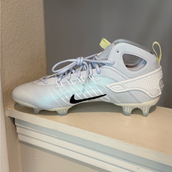 Nike Huarache 9 Elite Mid Lax SE Grey Cleats FV6149-001 Men's Size 12 - Picture 4 of 9